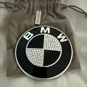 BMW Black and Silver car emblem